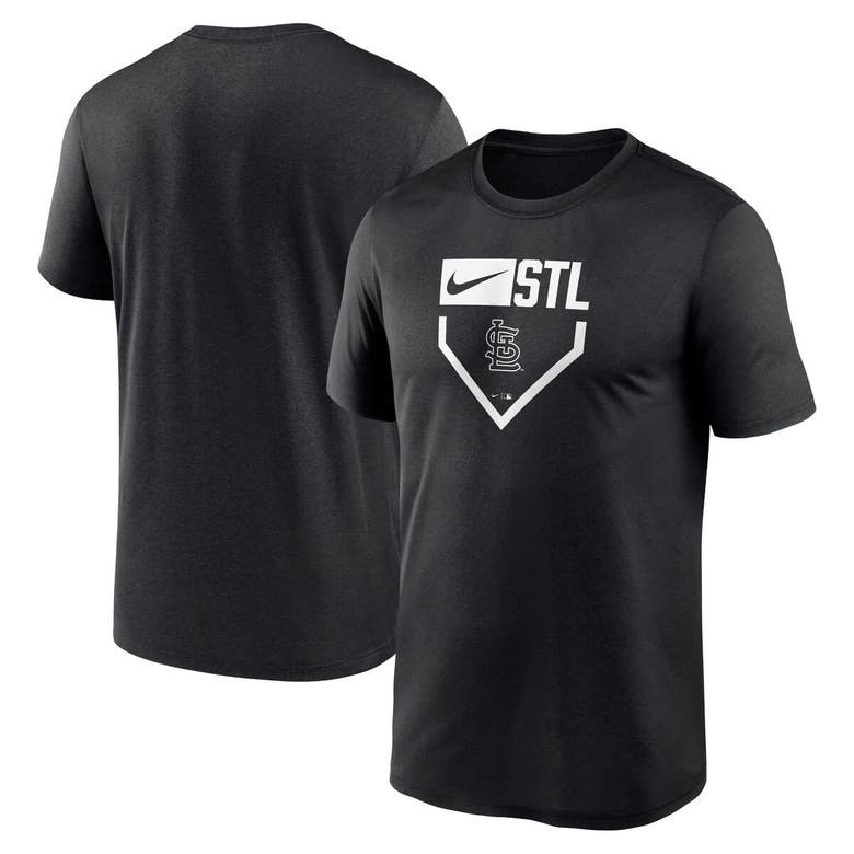 Nike Black St. Louis Cardinals Home Plate Icon Legend Performance T-shirt In Black