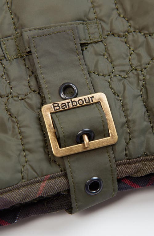 Shop Barbour Bone Quilted Dog Jacket In Dark Olive