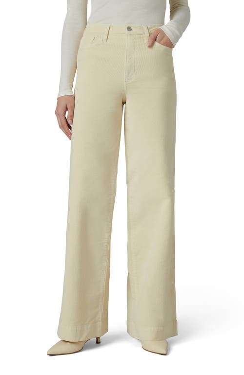 Shop Joe's The Mia High Waist Wide Leg Corduroy Jeans In Creme Brulee