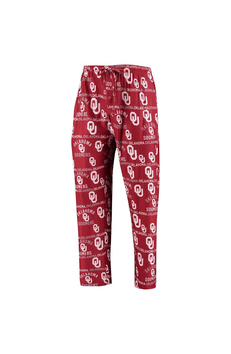Men's Concepts Sport Crimson Oklahoma Sooners Flagship Allover Print Sleep  Pants