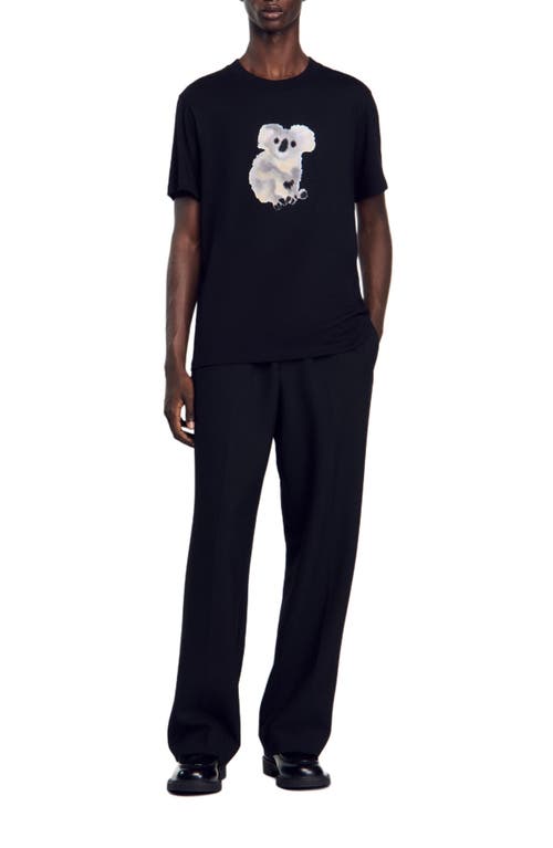 Shop Sandro Wild Animals T-shirt In Black