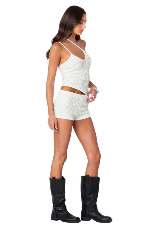 Edikted Phoebe Asymmetric One-shoulder Knit Camisole In White