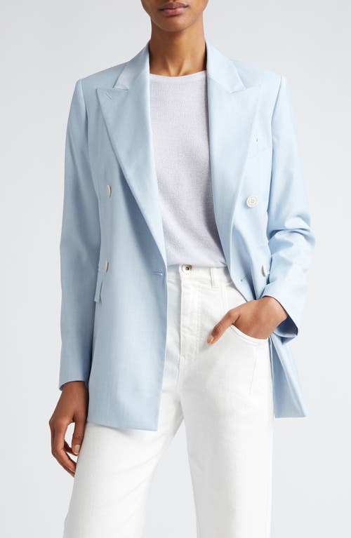 Eleventy Double Breasted Virgin Wool Blend Blazer Baby Blue at Nordstrom, Us