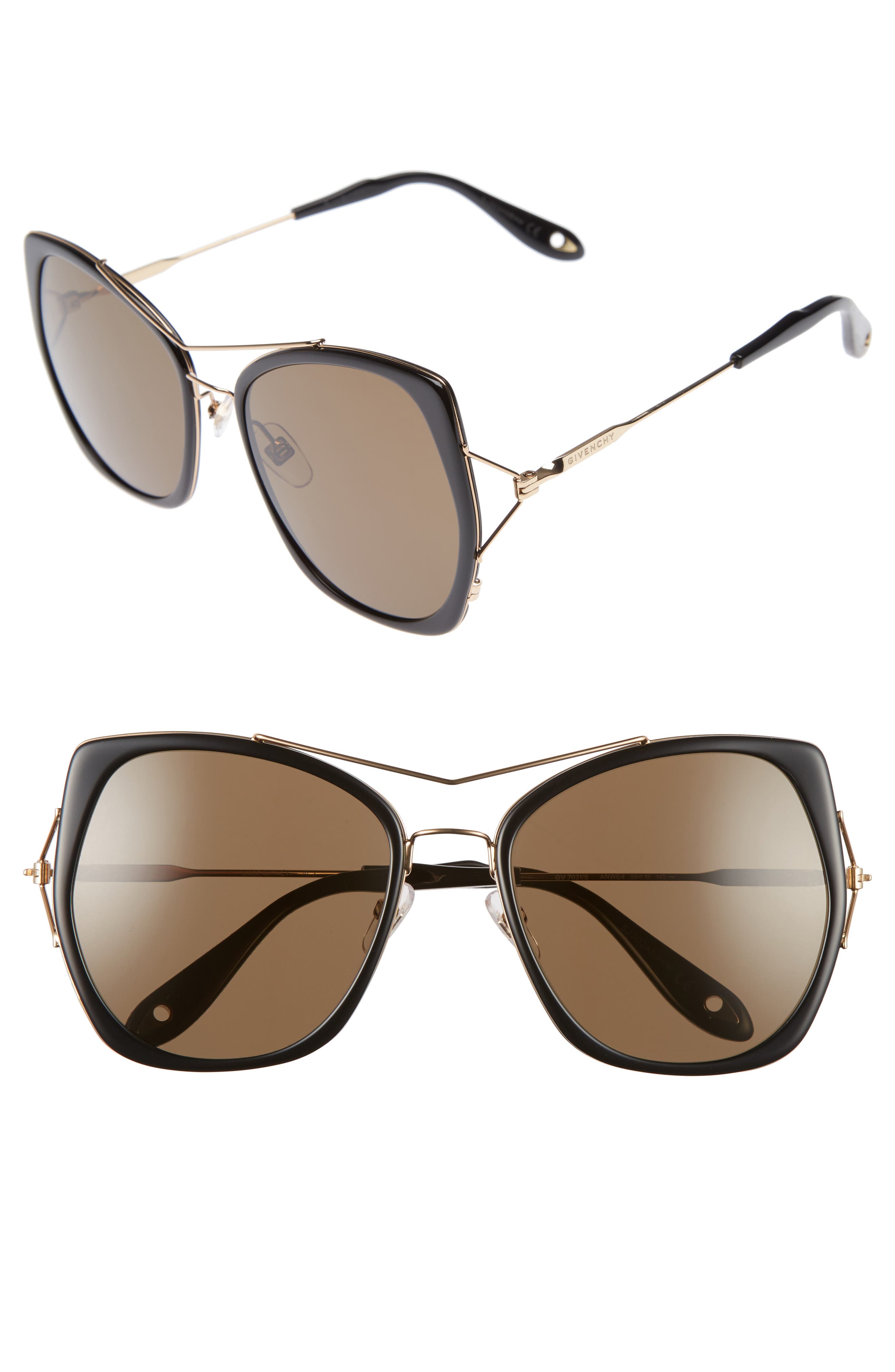 Givenchy Airy 55mm Sunglasses In 0anw-e4