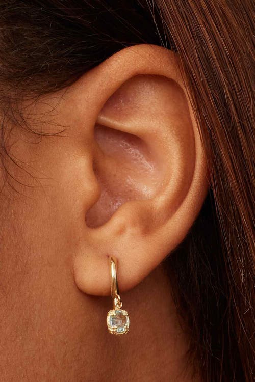 Oradina 14k Gold Antica Drop Earrings In Yellow Gold - Blue Topaz