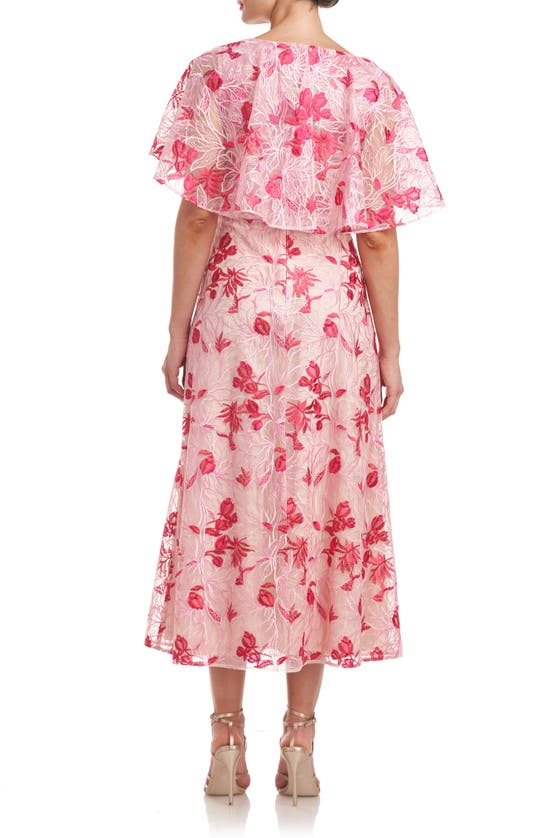 Shop Js Collections Lola Floral Embroidery Cocktail Dress In Raspberry