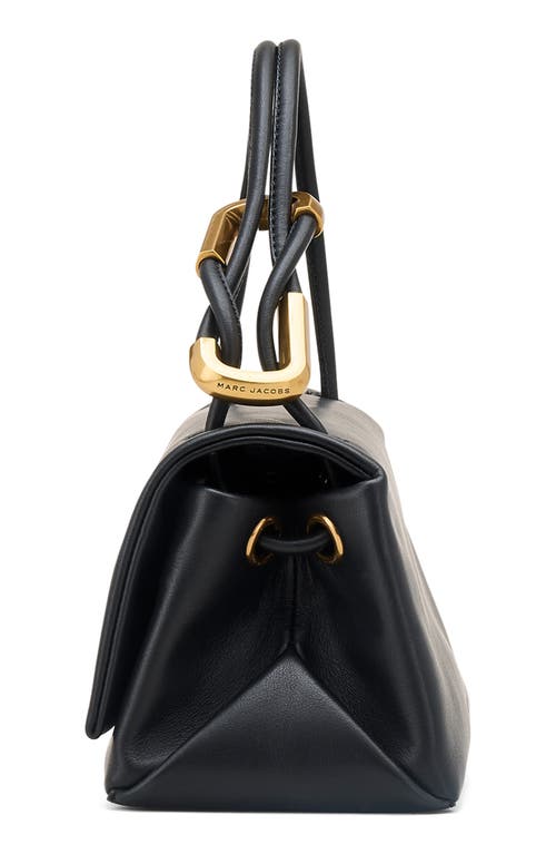 Marc Jacobs The Double Top Handle Leather Bag In Black