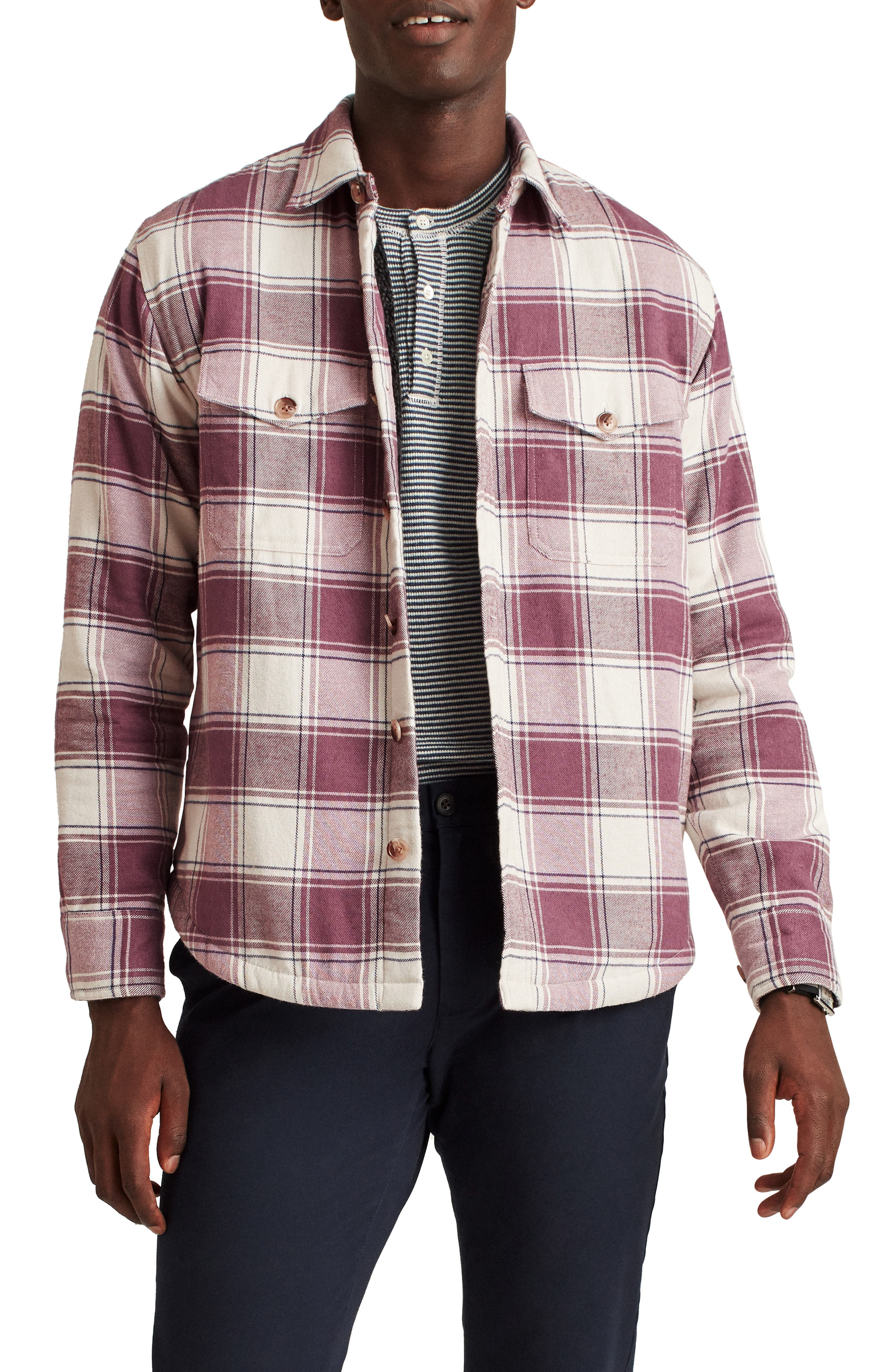 fleece lined flannel button up