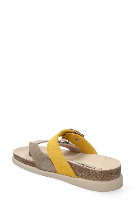 Shop Mephisto Happy Slide Sandal In Warm Grey Combo 62860