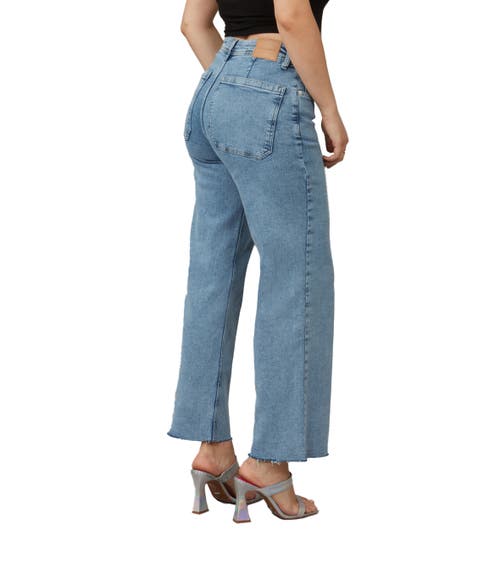 Shop Lola Jeans Colette High Rise Wide Leg Jeans In Vintage Ice Blue