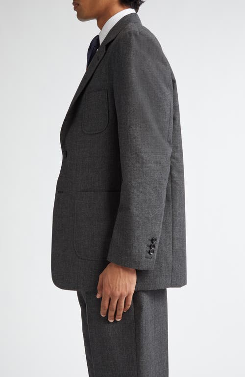 Shop Thom Browne Unstructured Virgin Wool Hopsack Sport Coat In Dark Grey