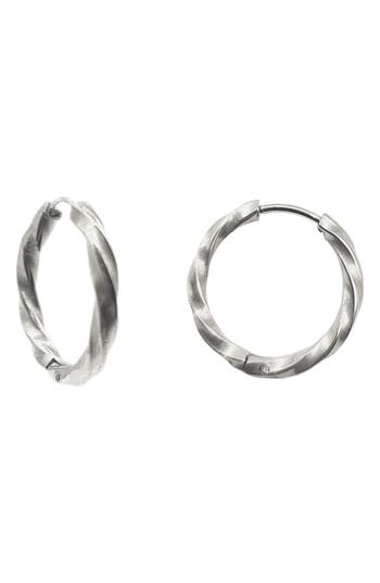 Rebl Twisted Hoop Earrings In Silver