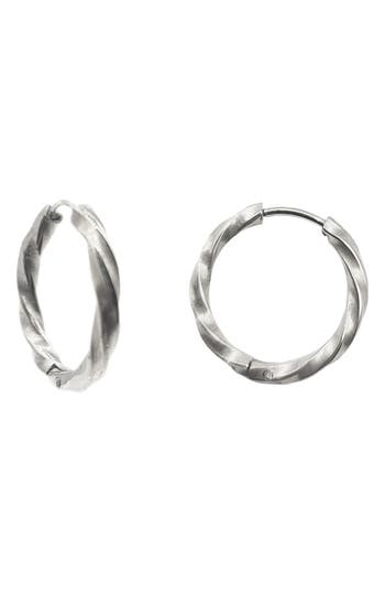 Rebl Twisted Hoop Earrings In White