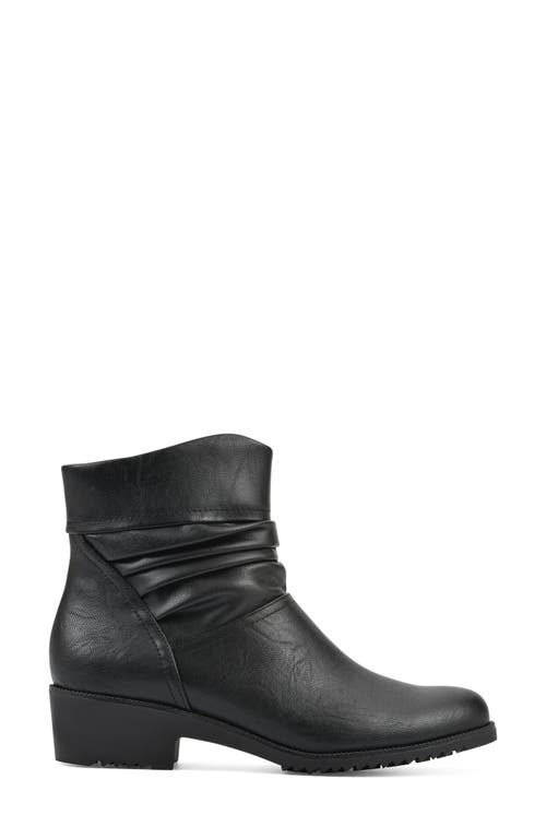 Cliffs By White Mountain Durbon Womens Faux Leather Round Toe Ankle Boots In Black Smooth