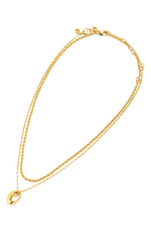 Madewell Set Of 2 Pebble Necklaces In Gold