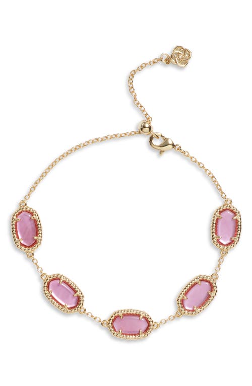 Shop Kendra Scott Grayson Ridge Frame Station Bracelet In Gold/azalea Illusion