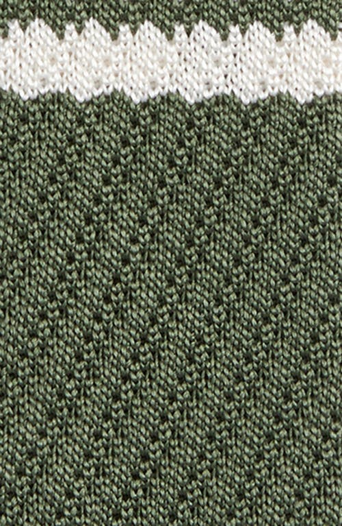 Shop Thom Browne 4 Bar Silk Knit Tie In Dark Green