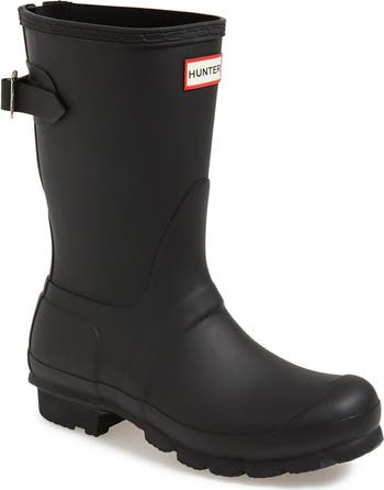 Hunter women's original short 2025 back adjustable rain boot