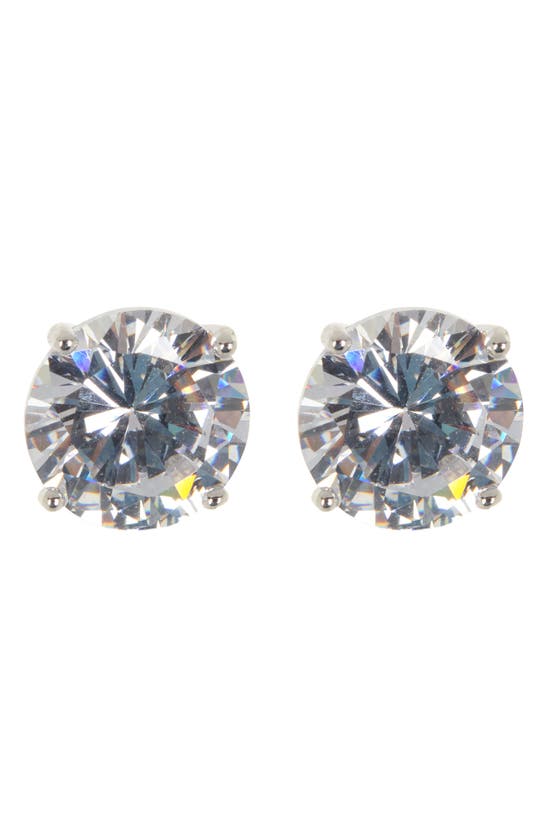 Abound Cz Stud Earrings In Clear- Silver