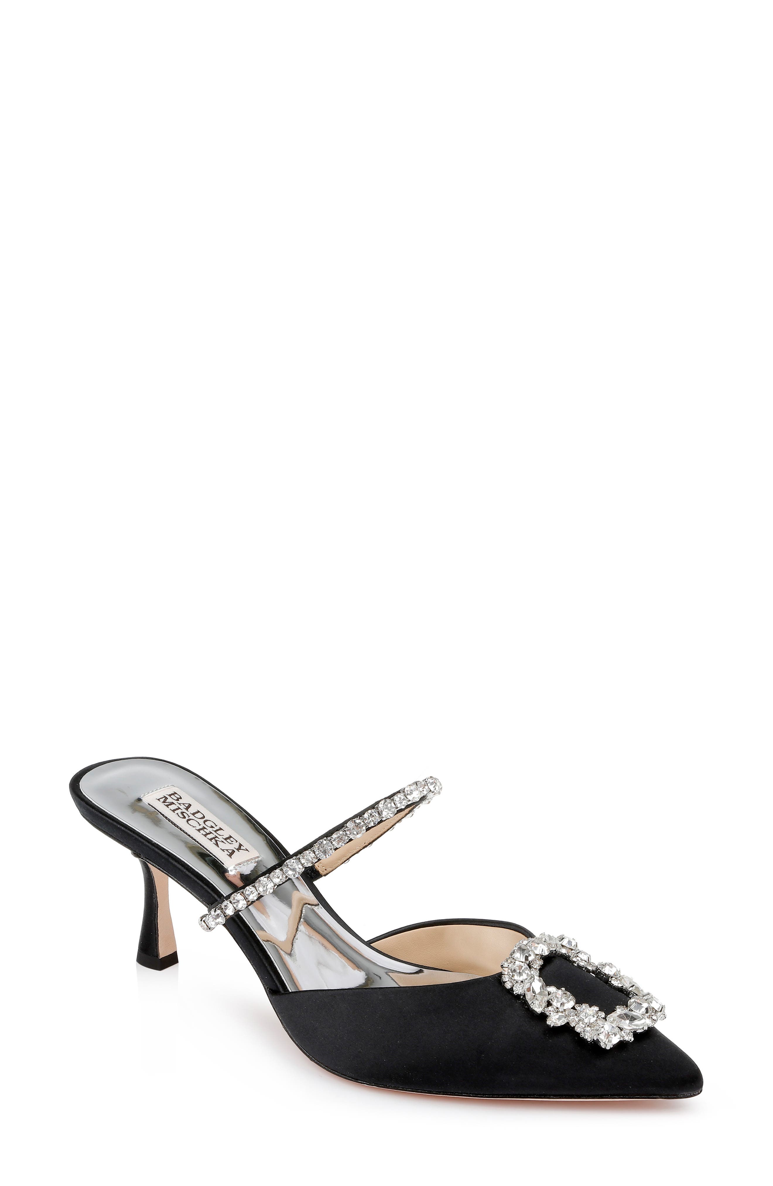 Sandales Plates Badgley Mischka Burke Femme Gris Fumée Cuir - Taille 5.5 US Neuf