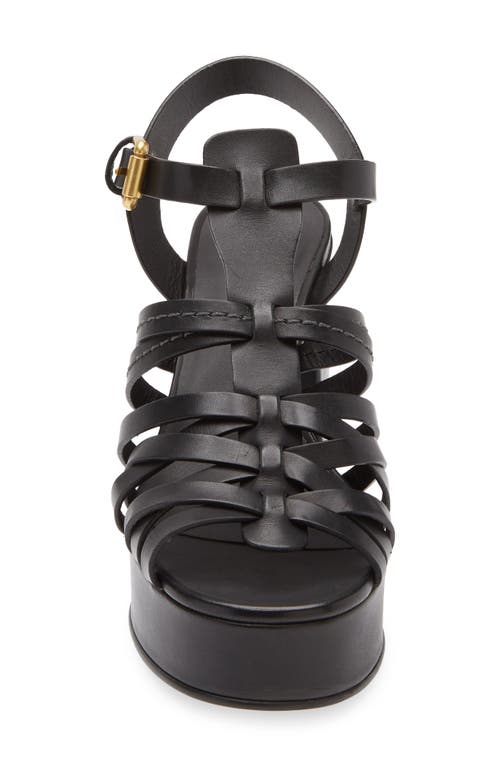See By Chloé Caged Platform Sandal In Nero