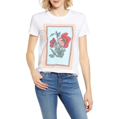 Lucky Brand Poppies Tee, White