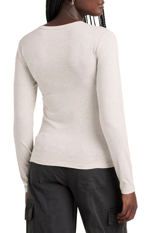 Splendid Eva Slub Top In Oat Heather