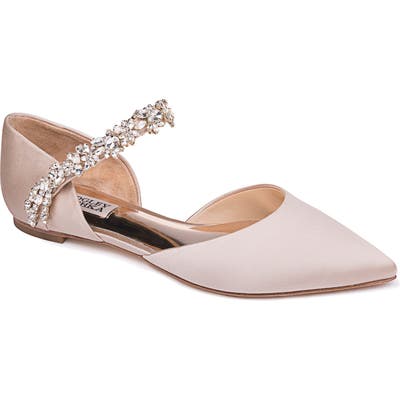 Badgley Mischka Erin Embellished Flat- Beige