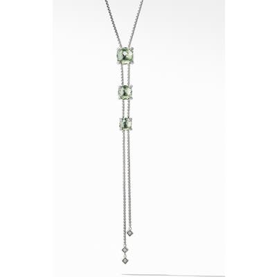 David Yurman Chatelaine Y-Necklace With Prasiolite & Diamonds