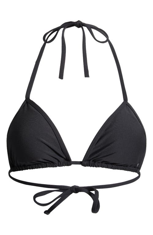 Simply Seamless Triangle Bikini Top in Black