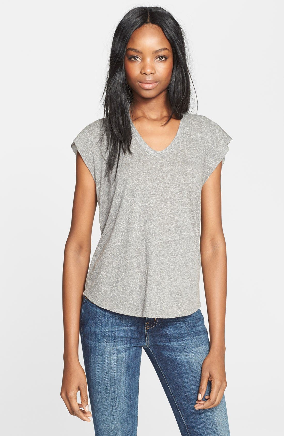 Enza Costa Cap Sleeve Jersey Tee Nordstrom