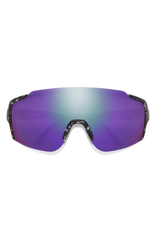 Flywheel 130mm ChromaPop Shield Sunglasses in Matte Black Marble /Violet