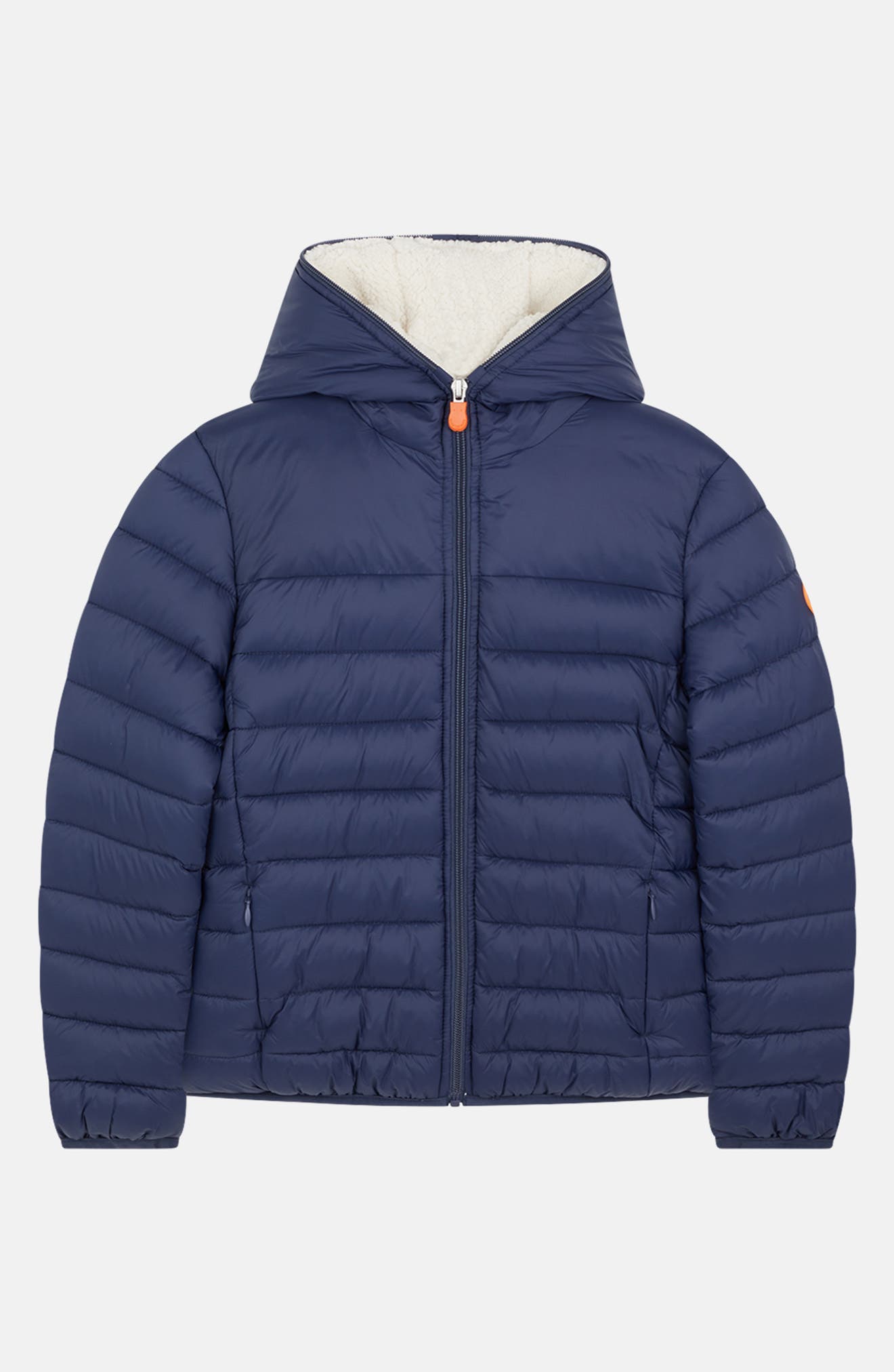 Save The Duck Kids' Giga Faux Fur Lined Hooded Puffer Coat In 09 Navy ...