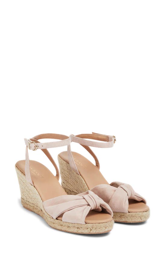 Shop Lk Bennett Angela Wedge Sandal In Pale Pink