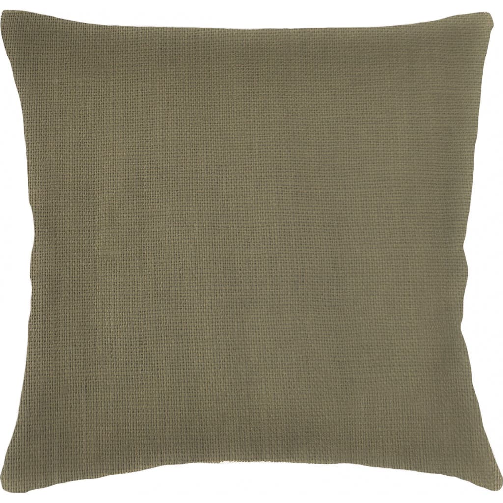 Anaya So Soft Linen Pillow Down Insert In Olive Green