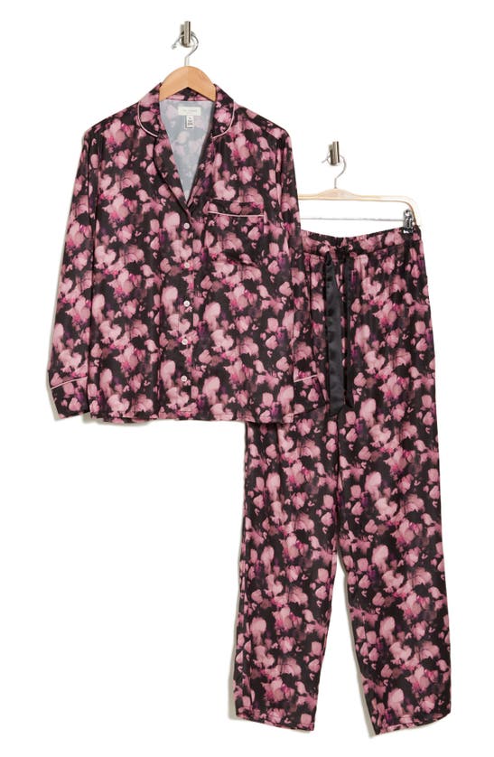 Shop Ted Baker London Piped Silky Satin Pajamas In Animal Tie Dye
