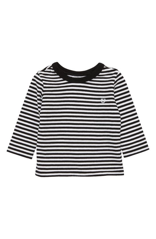 Nordstrom Babies' Everyday Long Sleeve T-shirt In Black- White Stripe