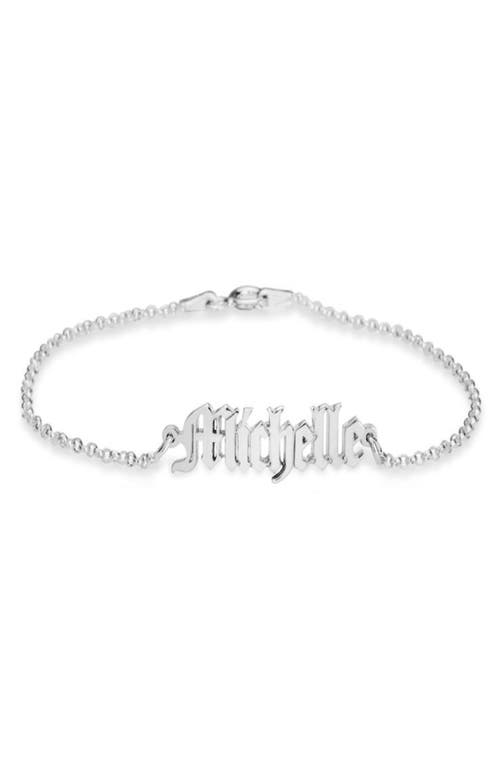 Personalized Nameplate Pendant Bracelet in Sterling Silver