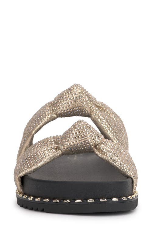 Shop Jessica Simpson Caralyna Platform Slide Sandal In Champagne