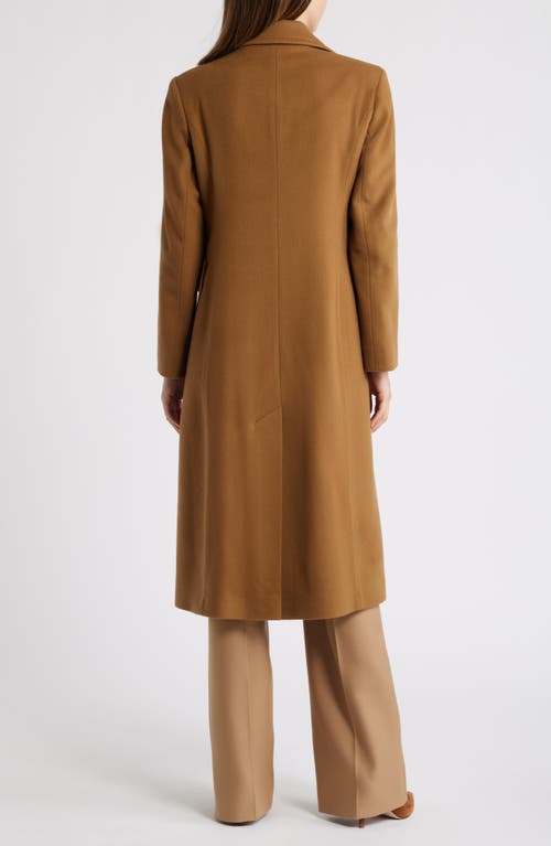 Fleurette Isla Double-breasted Long Cashmere Coat In Vicuna