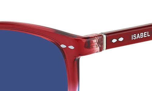 Shop Isabel Marant Gradient Round Sunglasses In Red/blue