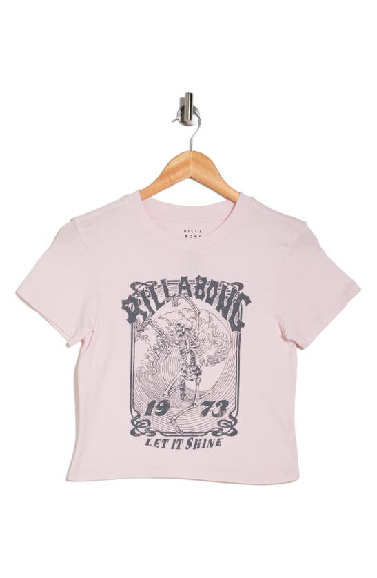 Shop Billabong No Drama Cotton Crop Baby T-shirt In Pink