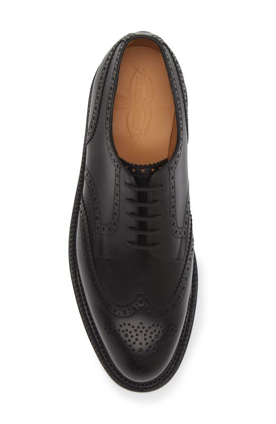 Shop Jm Weston Triple Sole Brogued Derby In Black