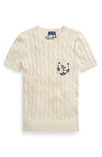 Shop Polo Ralph Lauren Cable-Knit Short-Sleeve Polo