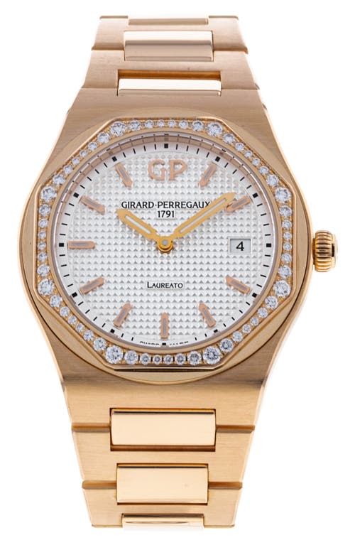 Watchfinder & Co. Girard Perregaux Preowned Laureato Diamond Bracelet Watch