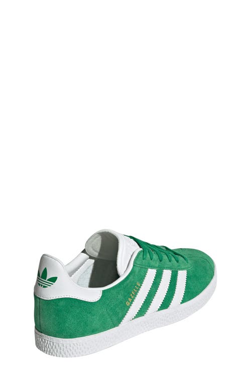 Shop Adidas Originals Adidas Kids' Gazelle Low Top Sneaker In Green/white/gold