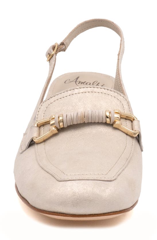 Shop Amalfi By Rangoni Bormio Slingback Bit Loafer Pump In Agean Cream - Platinum Orn