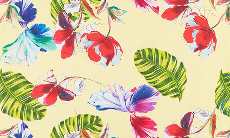 Bien Abye Garden View Silk Scarf In Yellow Multi