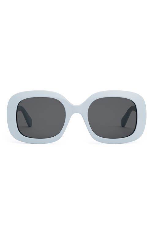 Celine Triomphe 52mm Square Sunglasses In White