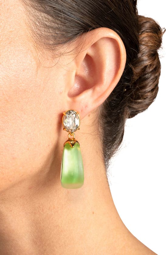 Shop Alexis Bittar Bonbon Crystal Lucite® Teardrop Earrings In Neon Green